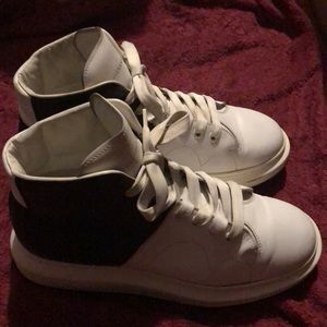 Men Alexander MQueen Leather High Top Trainer